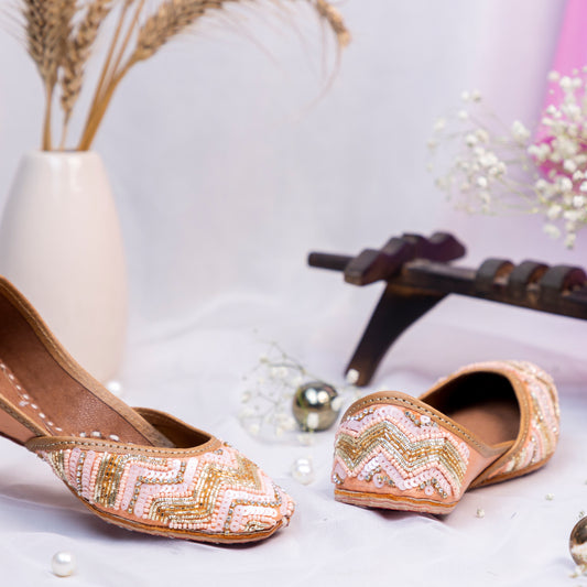 Aafreen - Glittering Pink Juttis